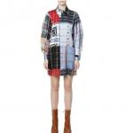 ITeSHOP CN 現(xiàn)有GANNI 襯衫式拼色格紋連衣裙